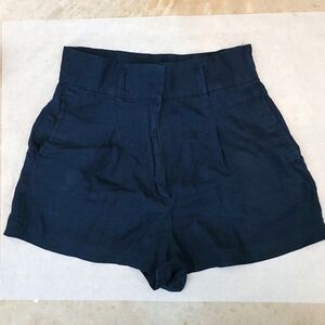 Artisan NY Linen Navy High Waited Shorts